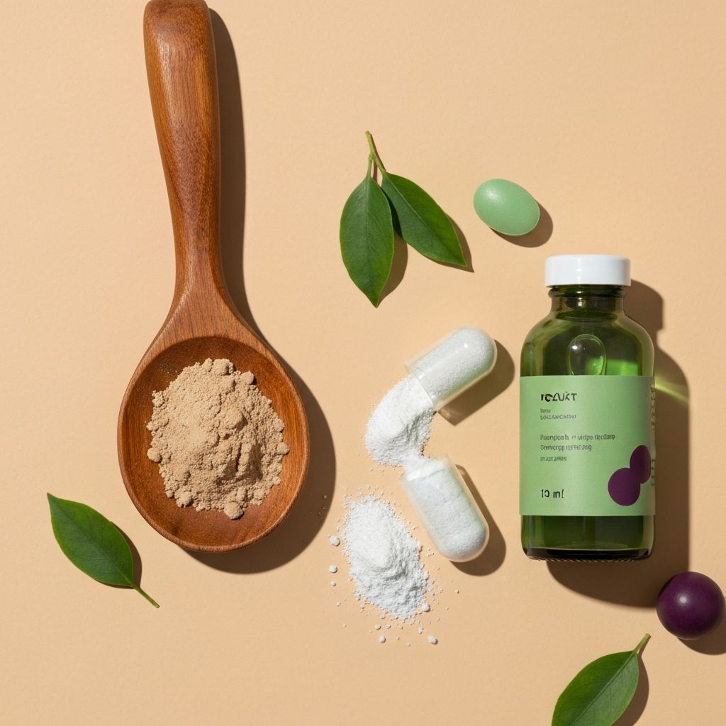 Różne formy produktów - proszki, kapsułki, płyny